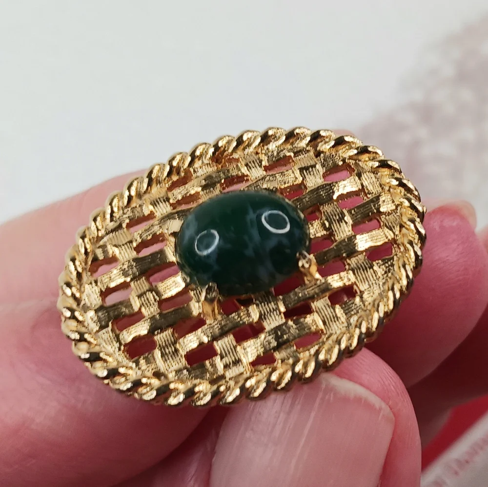 Men's Cufflinks, Jadeite-Omphacite